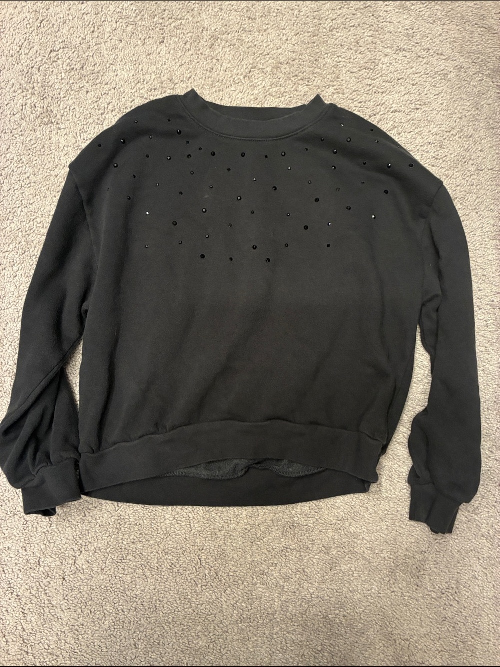 Gap Kids Black Embellished Crewneck Sweatshirt